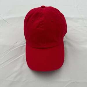 The Hat Depot Blank Washed Cotton Polo Style Baseball Cap Red